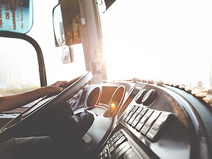 Innenraum eines Lkw