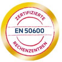 SDC Datacenter-Logo, umrandet von einem goldenen Kreis
